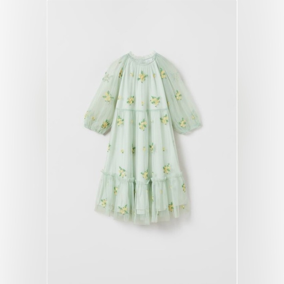 Gorgeous Girls Zara Embroidered Lace Dress Size 9 - Picture 1 of 6